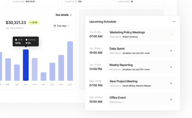 Dashboard preview showing sales analytics